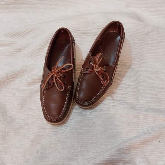 Sebago Dark Brown Leather Boat Shoes - Picture 7 of 9